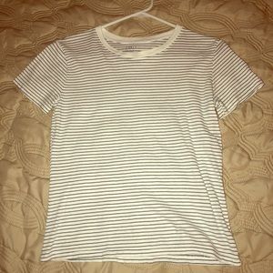 Blue and white striped T-shirt